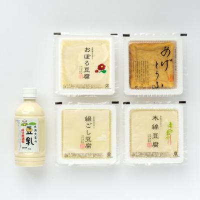 大浜大豆の地豆腐「食べくらべ・濃厚豆乳セット」