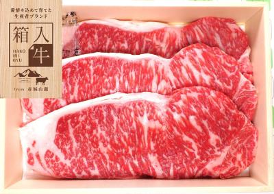 (冷蔵)国産箱入牛ロースステーキ肉(送料込)