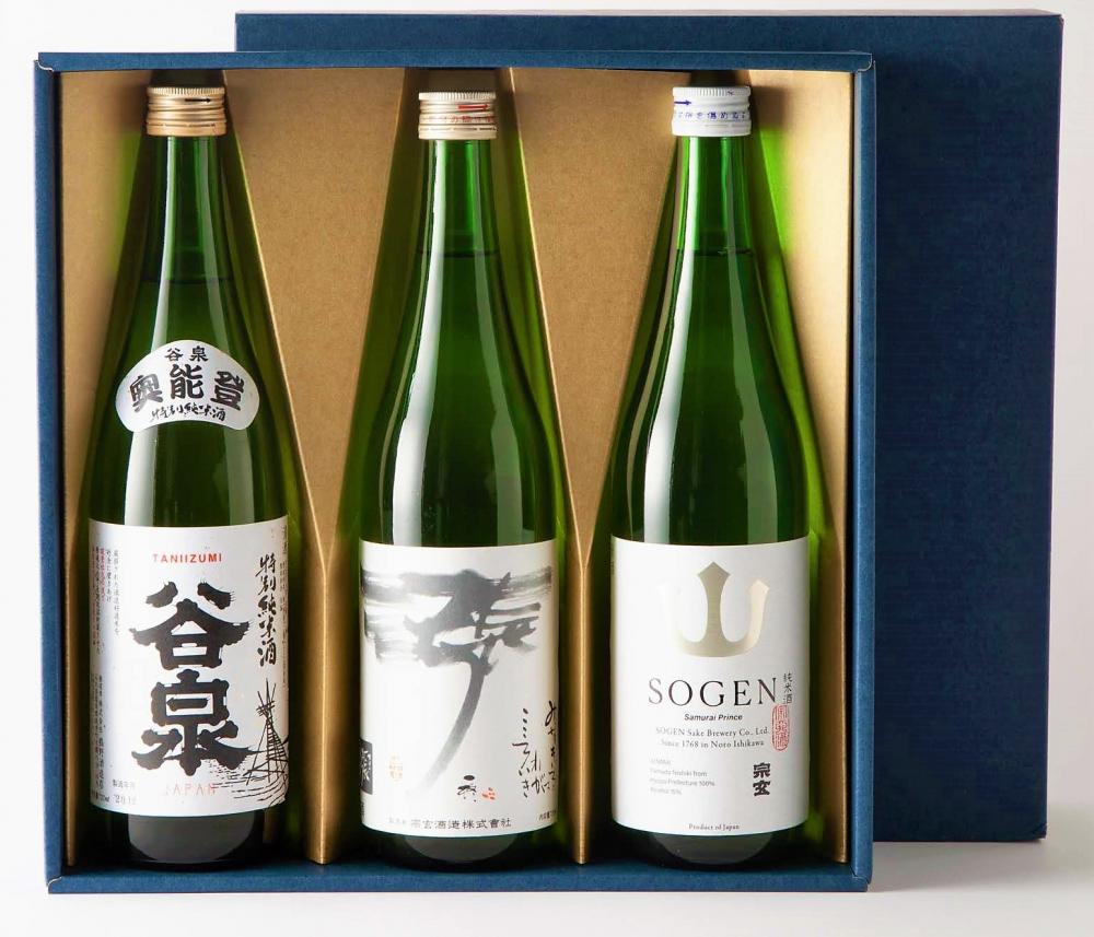 奥能登産純米酒と流通店限定本醸造セット